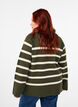 Randig stickad blus med rund hals, D. Bag Birch Stripe, Model image number 1