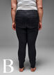 Slim fit-jeans med normal midja, Black, Model image number 5