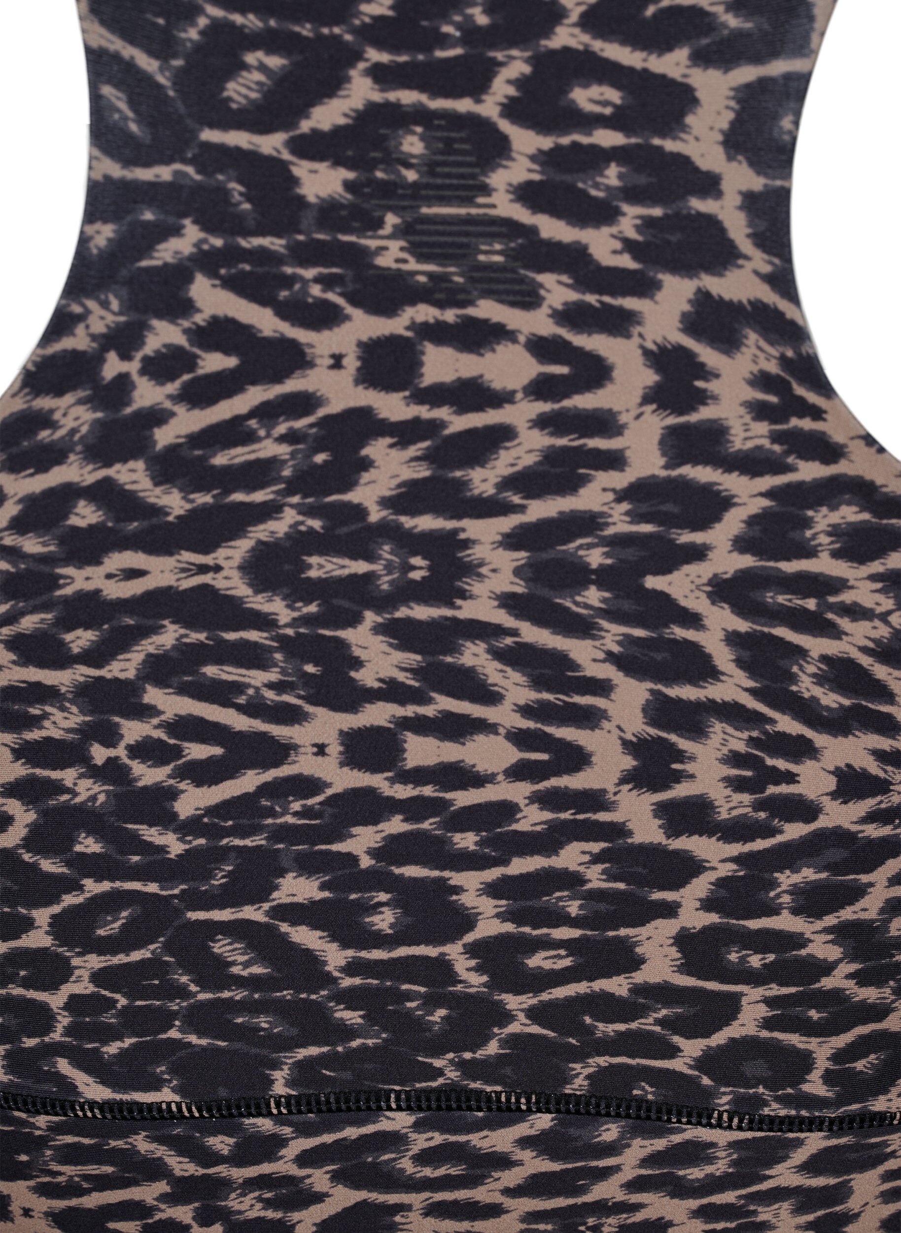 Zizzi Sport-BH med racerback och leopardm&ouml;nster, Brun, Packshot image number 3