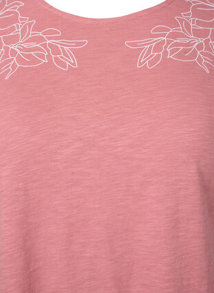 T-shirt i bomull med tryck, Old Rose W. Leaf, Packshot image number 2