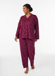 Pyjamasbyxor i bomull med h&ouml;g midja, R&ouml;d, Model image number 0
