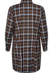 Kn&auml;l&aring;ng skjortkl&auml;nning med rutigt m&ouml;nster, Brun, Packshot image number 1