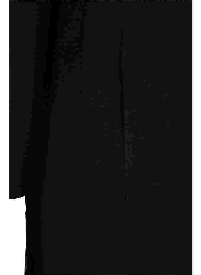 Lång kappa med knappstängning, Black, Packshot image number 3