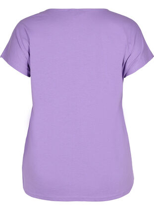 T-shirt i bomullsmix, Paisley Purple, Packshot image number 1