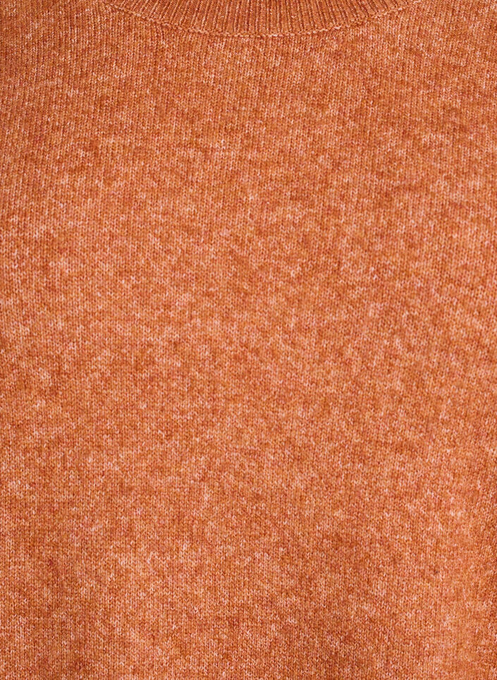L&ouml;st stickad tr&ouml;ja med framtr&auml;dande s&ouml;mmar, Orange, Packshot image number 2