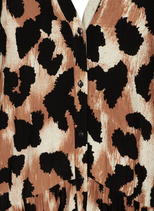 Långklänning med leopard print, Black AOP, Packshot image number 2