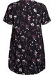 Kort kl&auml;nning med blomm&ouml;nster, Svart, Packshot image number 1
