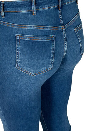 Super slim Amy jeans med hög midja, Blue denim, Packshot image number 3