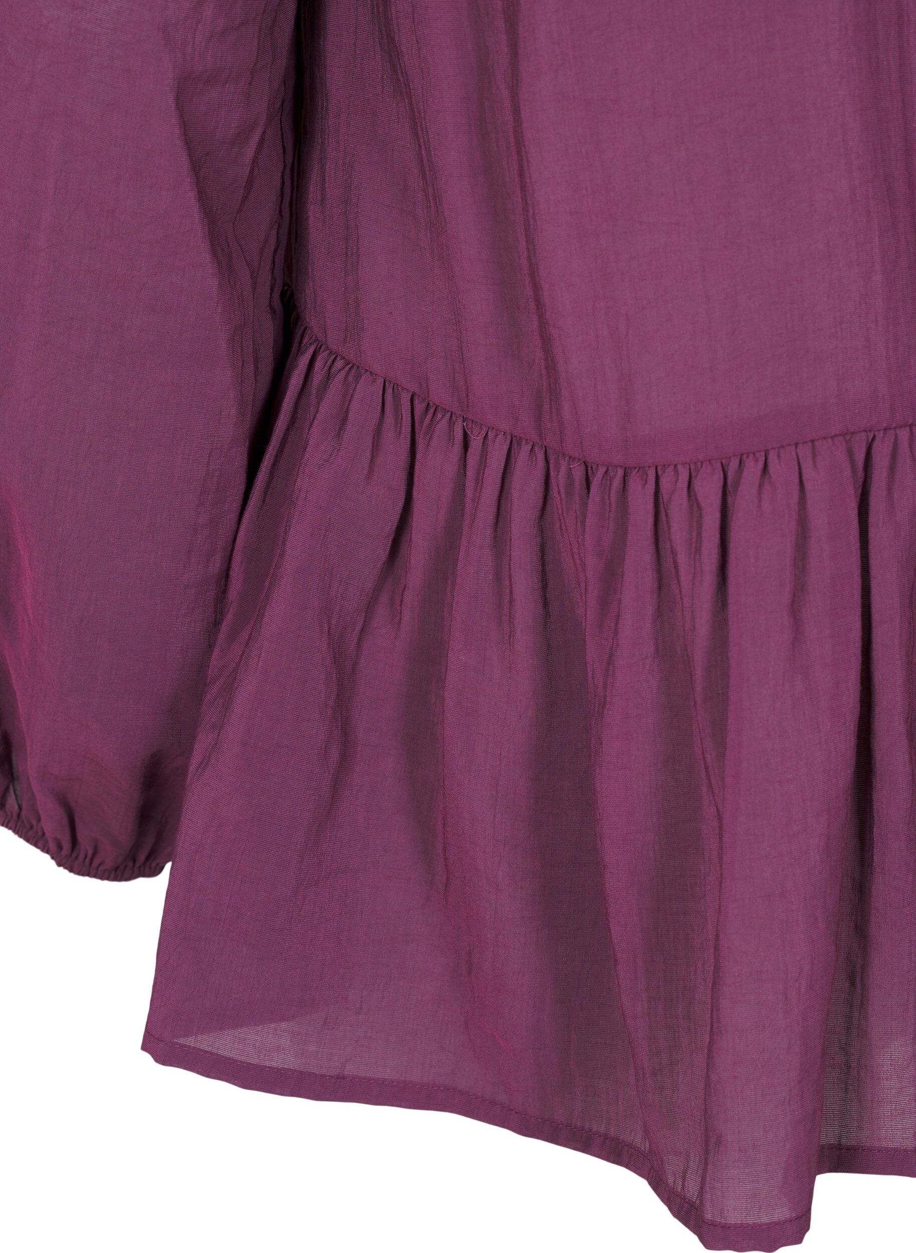 Zizzi Viskosblus med peplum, Lila, Packshot image number 3