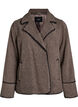 Teddyjacka med kontrastdetaljer, Brun, Packshot image number 0
