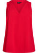&Auml;rml&ouml;s topp med rynkdetaljer, R&ouml;d, Packshot image number 0