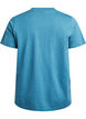 Enkel t-shirt i bomull med rund halsringning, Bl&aring;, Packshot image number 1