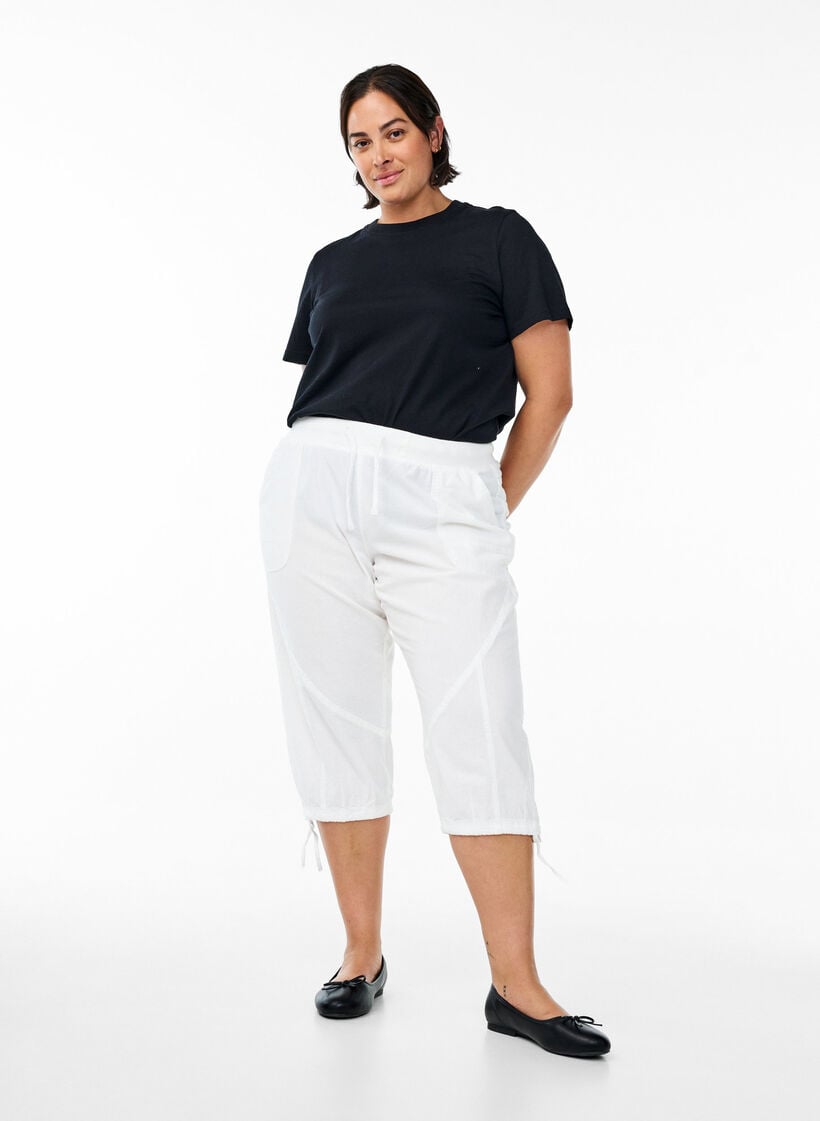 Knickers i bomull, Vit, Model image number 0