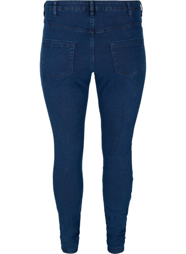 Super slim Amy jeans med hög midja, Dark blue, Packshot image number 1