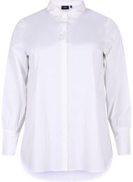 Lång bomullsskjorta, Bright White, Packshot