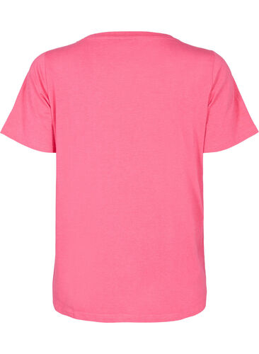 T-shirt i bomull med tryck och korta ärmar, Hot Pink Create, Packshot image number 1