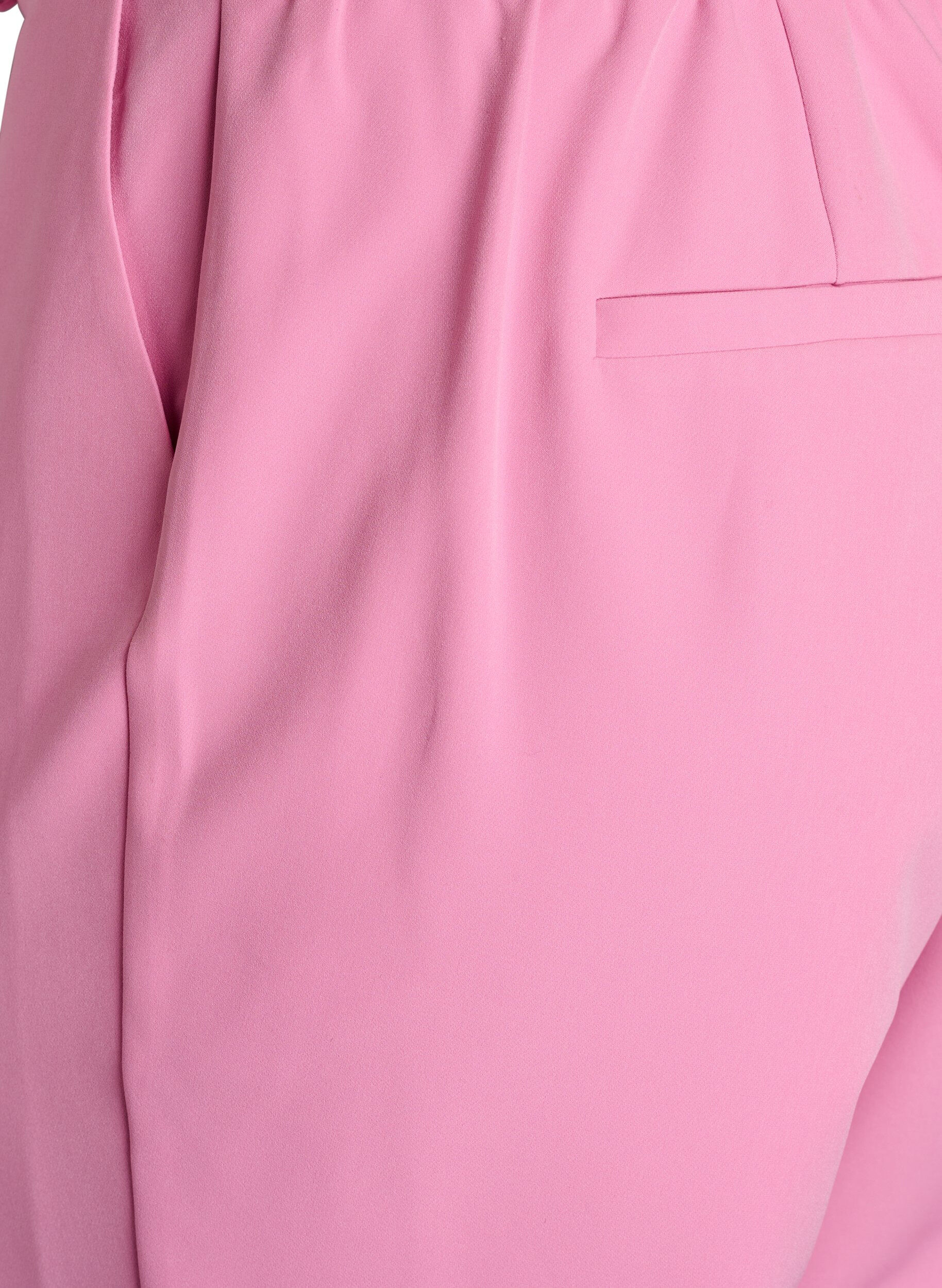 ZizziByxor med fickor och raka ben, Rosa, Packshot image number 3