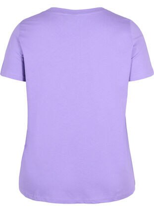 T-shirt i bomull med tryck , Paisley Purple TEXT, Packshot image number 1