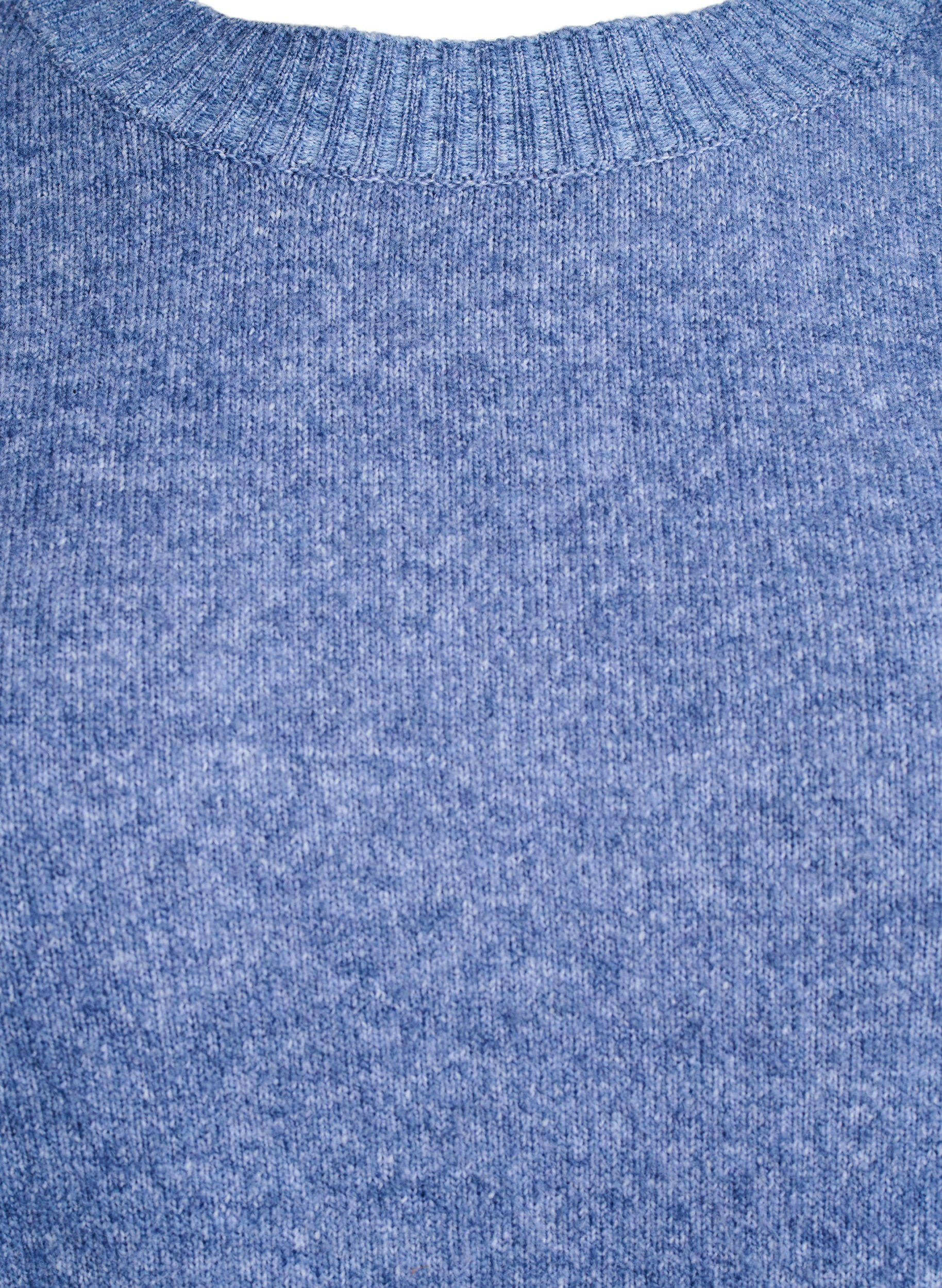 ZizziStickad blus med knappdetalj, Bl&aring;, Packshot image number 2