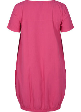 Kortärmad klänning i bomull, Beetroot Purple, Packshot image number 1