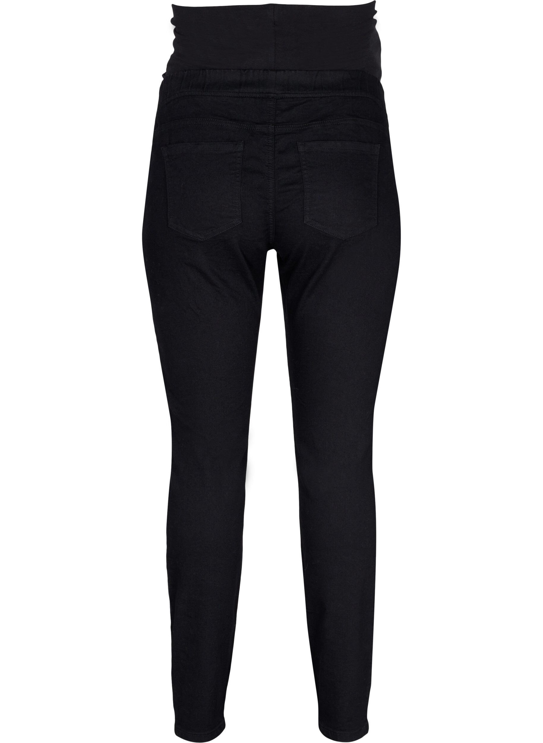 Zizzi Gravidjeggings med bakfickor, Svart, Packshot image number 1