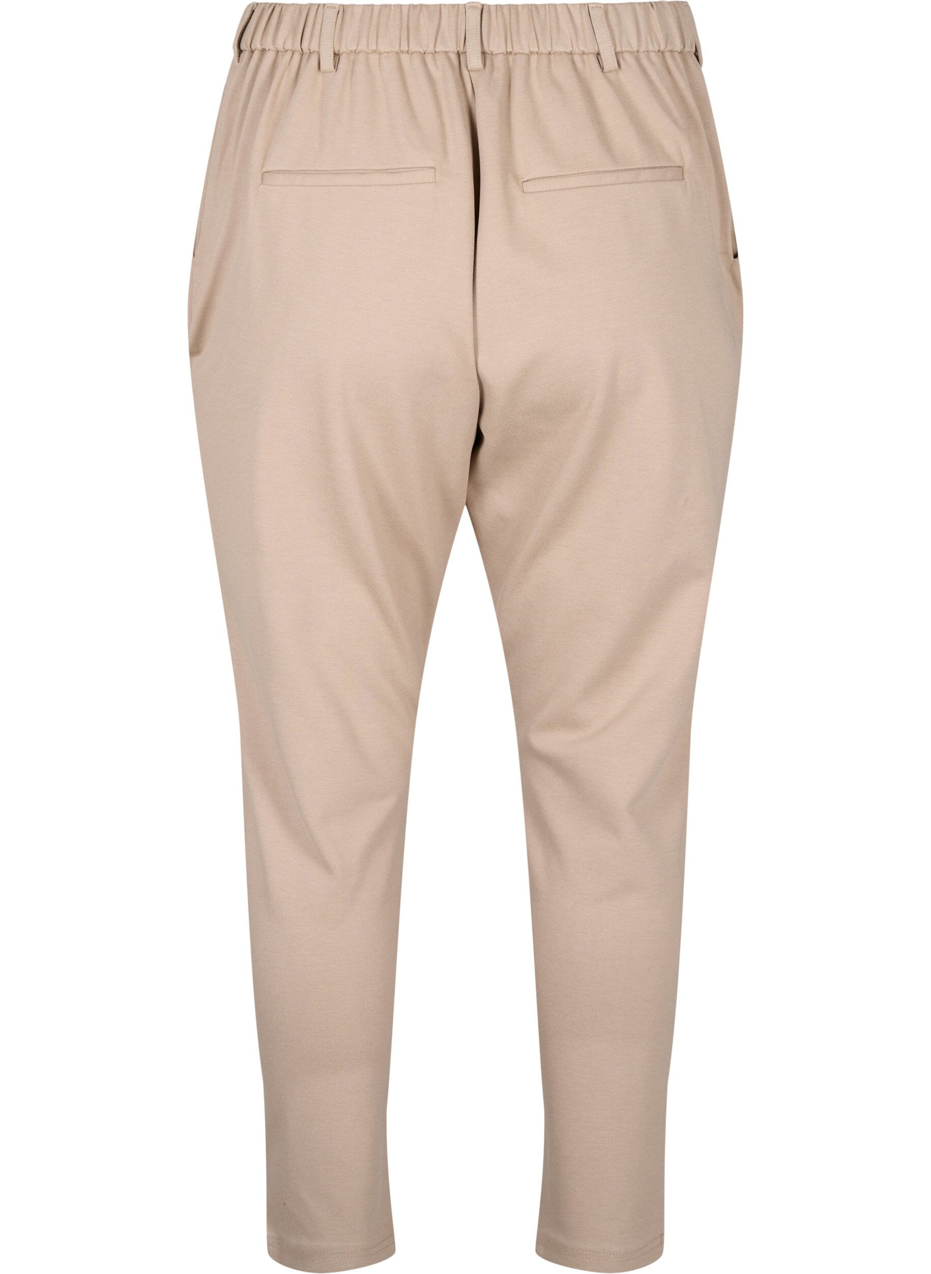 ZizziCroppade Maddison-byxor, Beige, Packshot image number 1
