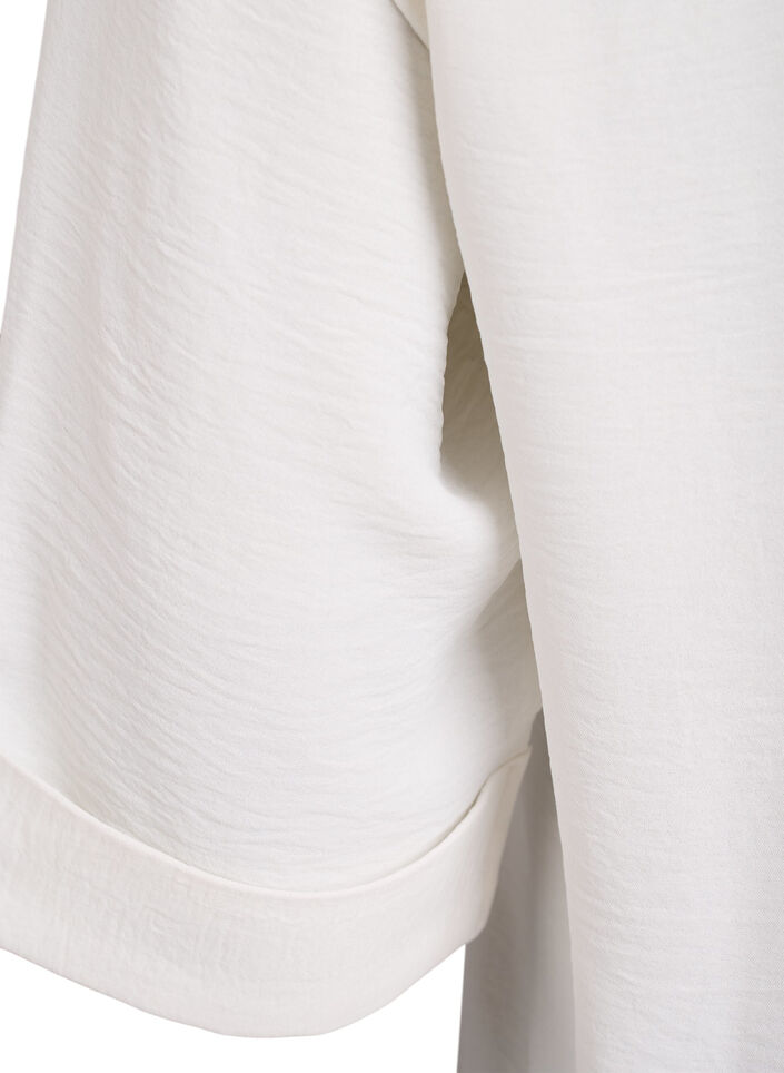 FLASH - Skjorta med bröstfickor och 3/4-ärmar, Vanilla, Packshot image number 3