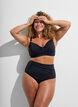 Bikini-bh med bygel och draperingar, Svart, Model image number 1