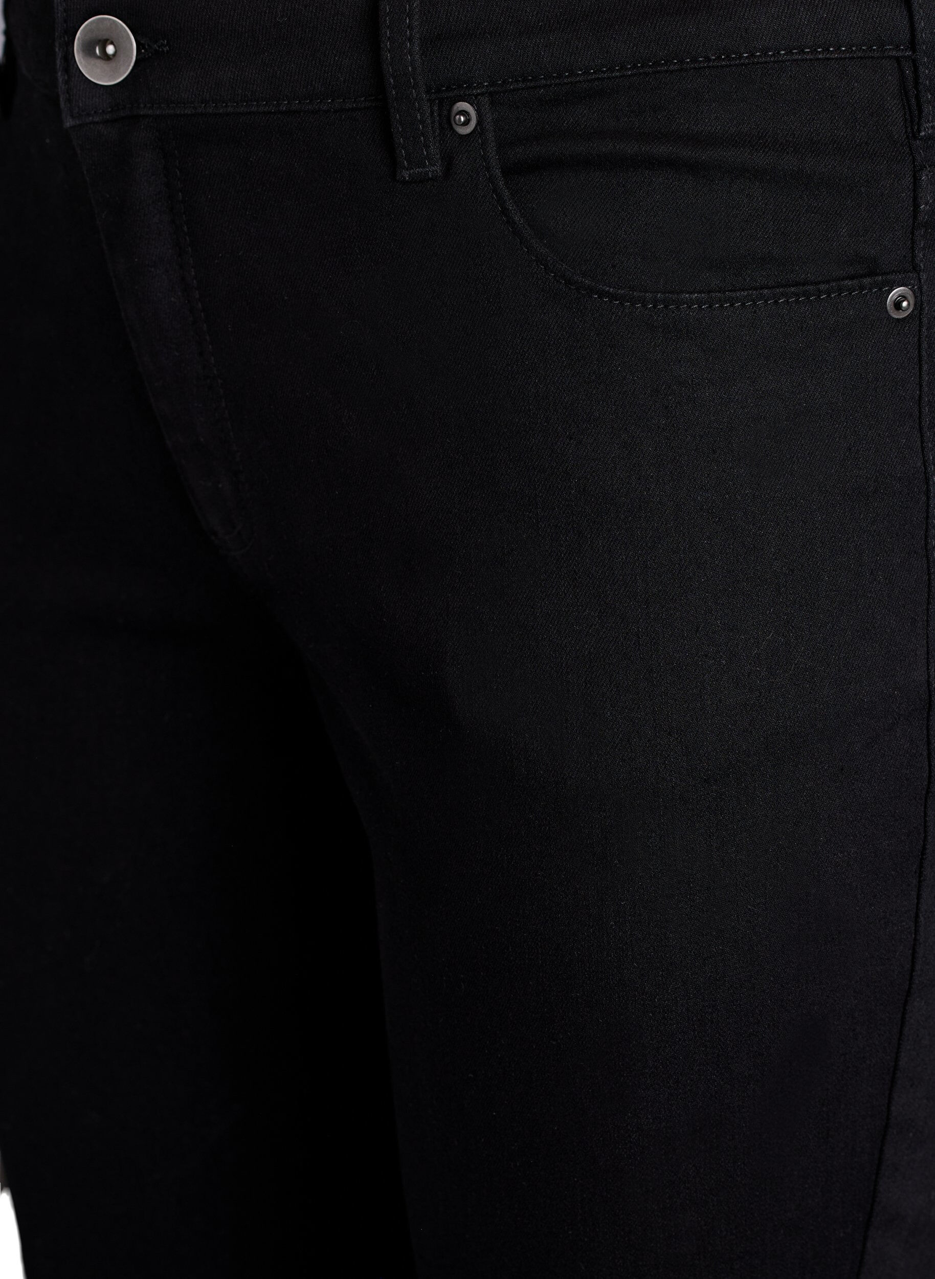 Zizzi Emily-jeans med smal passform och normal midja, Svart, Packshot image number 2