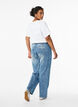Vida jeans med sömnadsdetaljer, Blå, Model image number 1