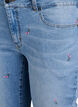 Bootcut-jeans med broderade blommor, Blå, Packshot image number 2