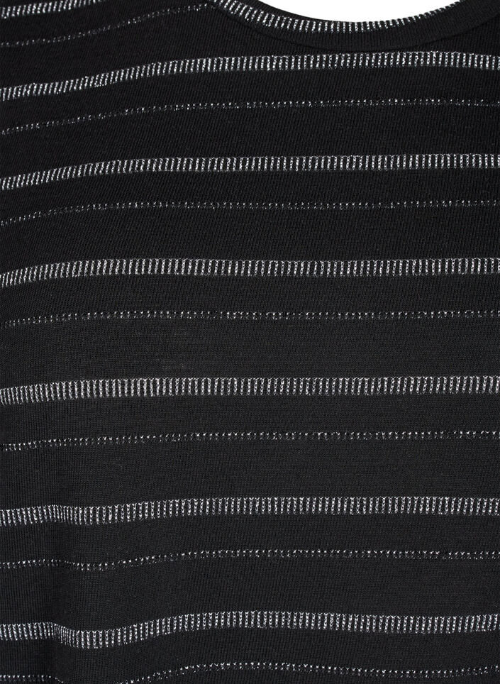 T-shirt med silverglitter, Black w. Silver, Packshot image number 2