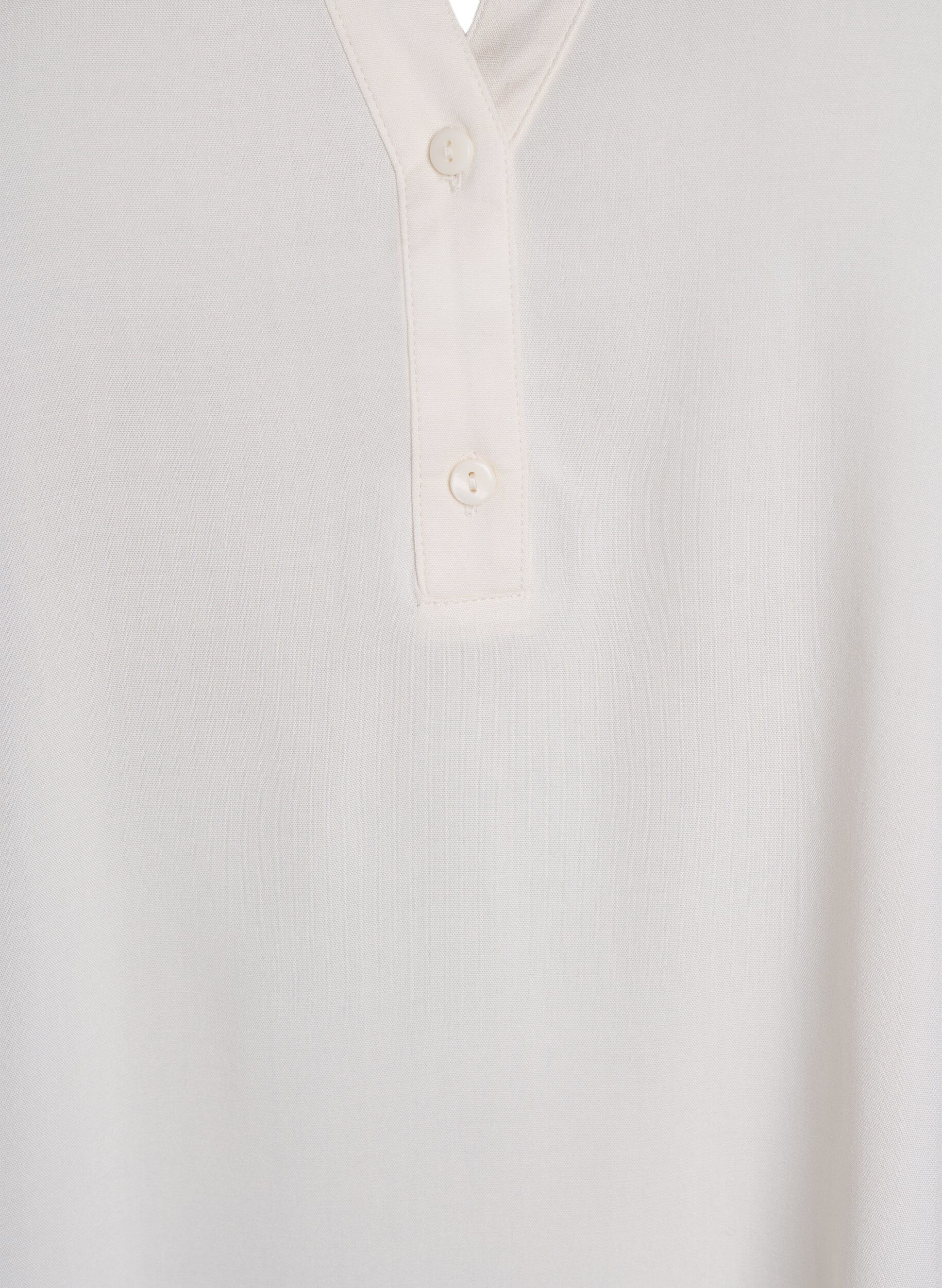 Zizzi FLASH &ndash; &Auml;rml&ouml;s viskosblus, Vanilla, Packshot image number 2