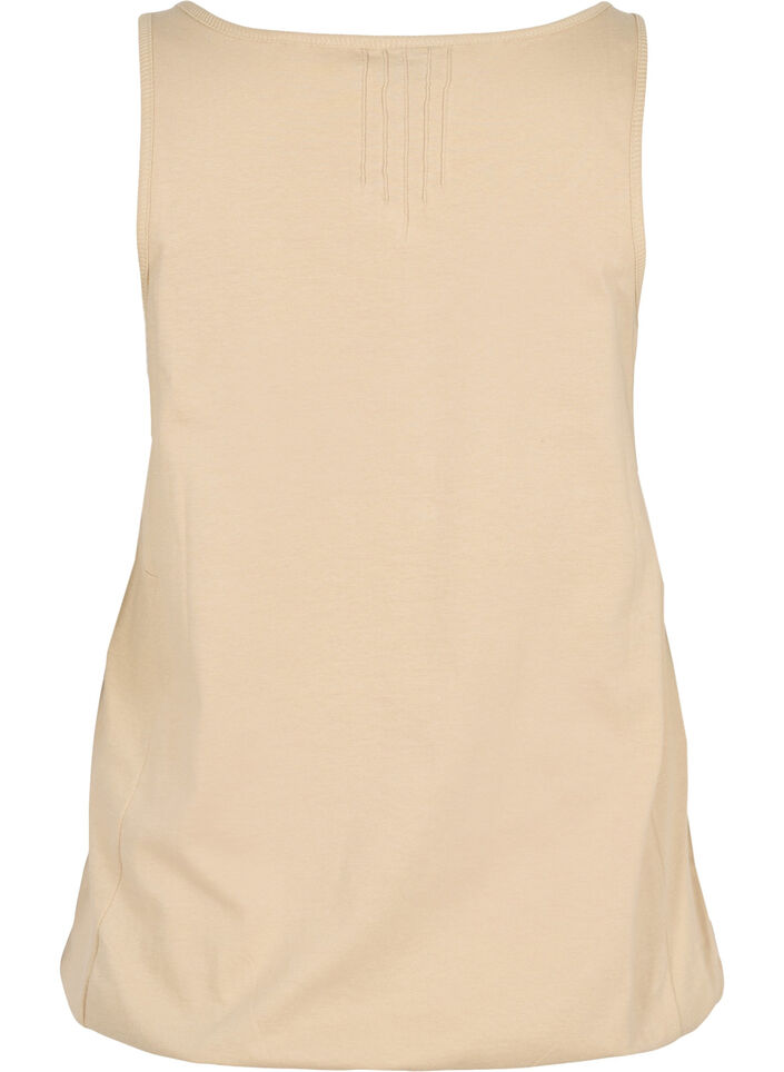 Enfärgad bomullstopp med resårkant, Humus, Packshot image number 1