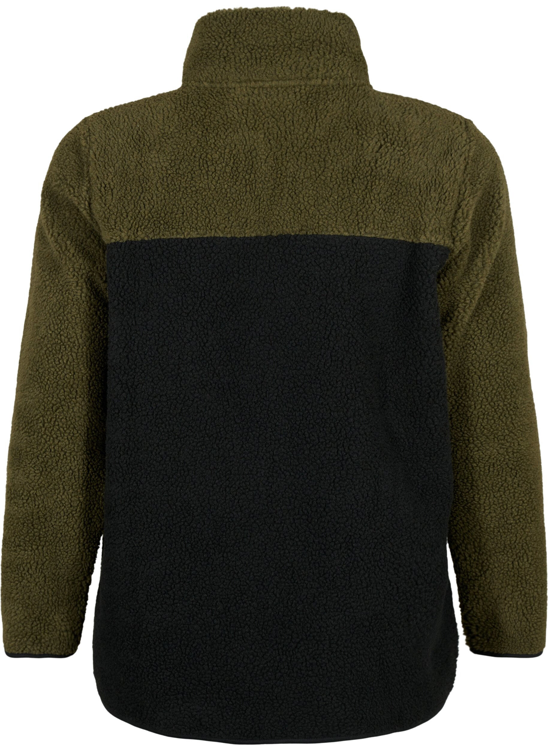 Zizzi Teddyjacka med f&auml;rgblock, Forest Night comb., Packshot image number 1