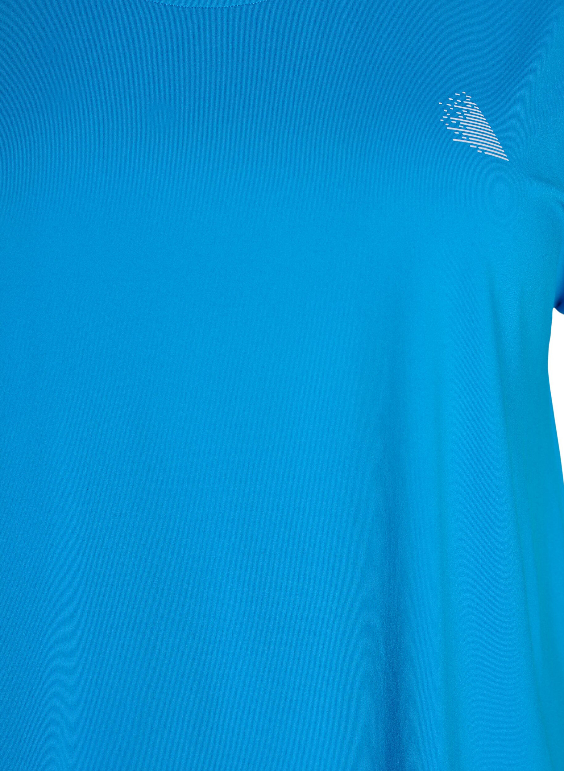 ZizziEnf&auml;rgad tr&auml;nings-T-shirt, Bl&aring;, Packshot image number 2