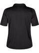Polo t-shirt med v-ringning, Black, Packshot image number 1