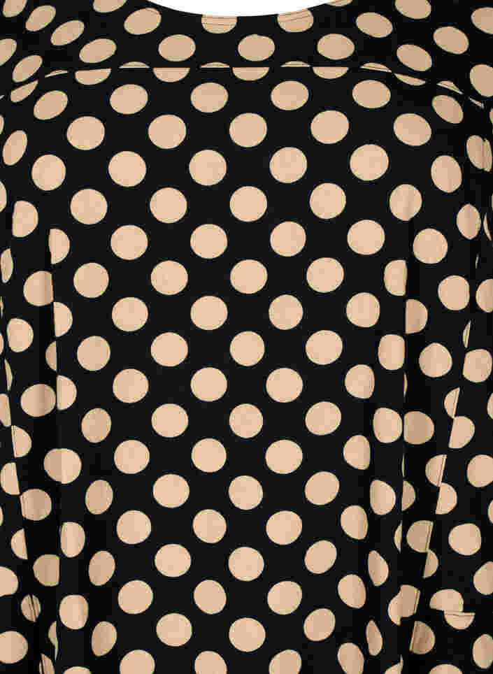 Kortärmad bomullsklänning med mönster, Dot AOP, Packshot image number 2