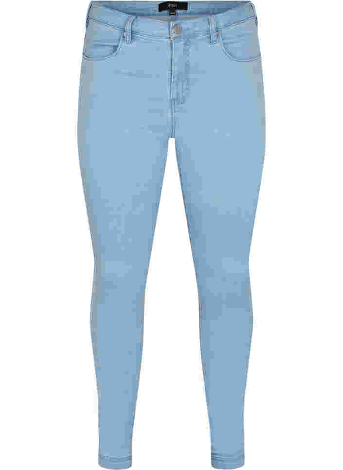 Super slim Amy jeans med hög midja, Ex Lt Blue, Packshot image number 0