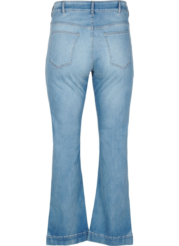 Bootcutjeans med slits, Blue Denim, Packshot image number 1