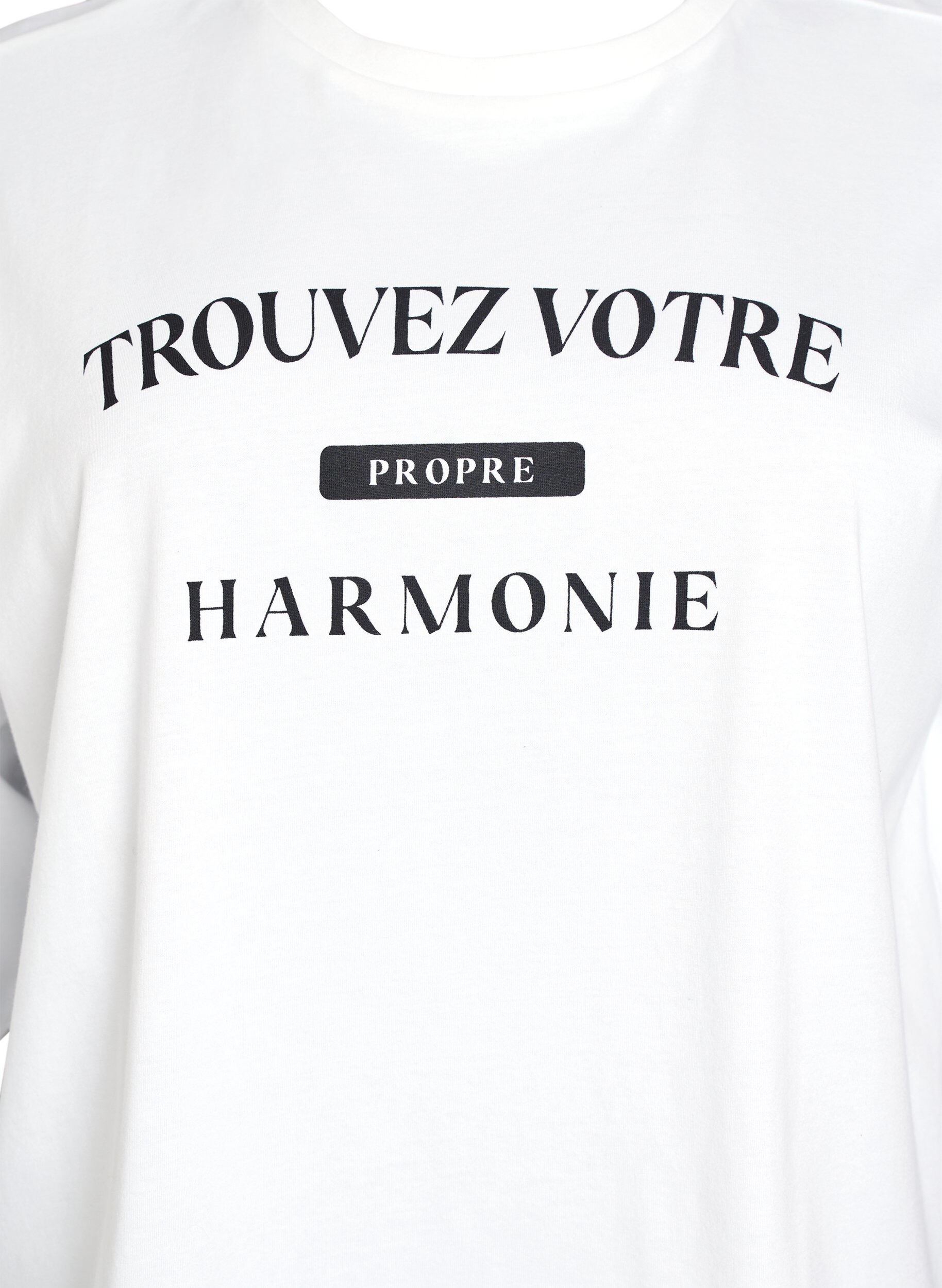 Zizzi Kort t-shirt med l&ouml;s passform, Vit, Packshot image number 2