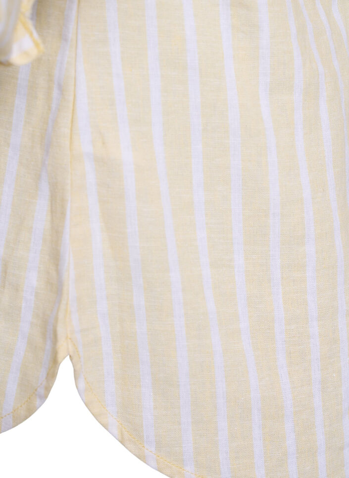 Skjorta i linne och viskos med 3/4-&auml;rmar, Beige, Packshot image number 3