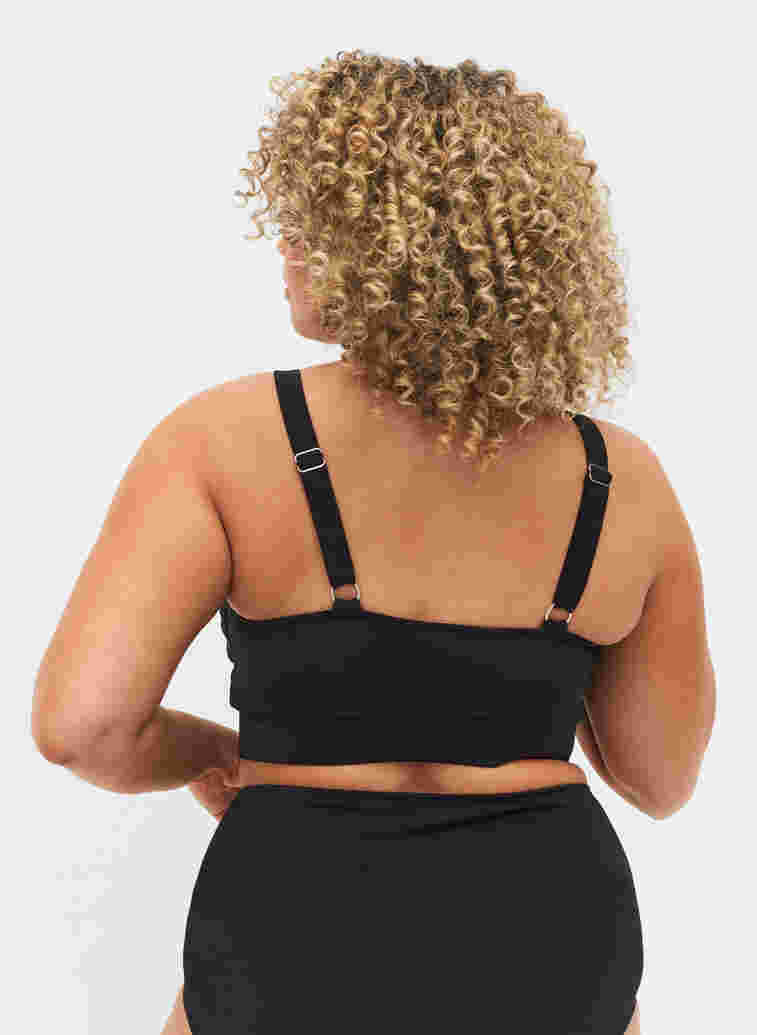 Bikinitopp med justerbara axelband, Black, Model image number 1