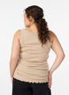 Topp med spetskant, Beige, Model image number 2