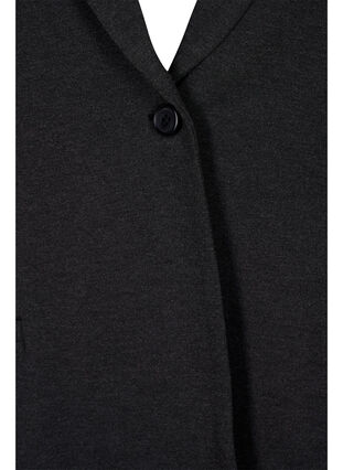 Enkel blazer med knapp, Dark Grey Melange, Packshot image number 2
