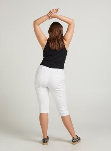 Slim fit Emily capri-jeans, Bright White, Model image number 1