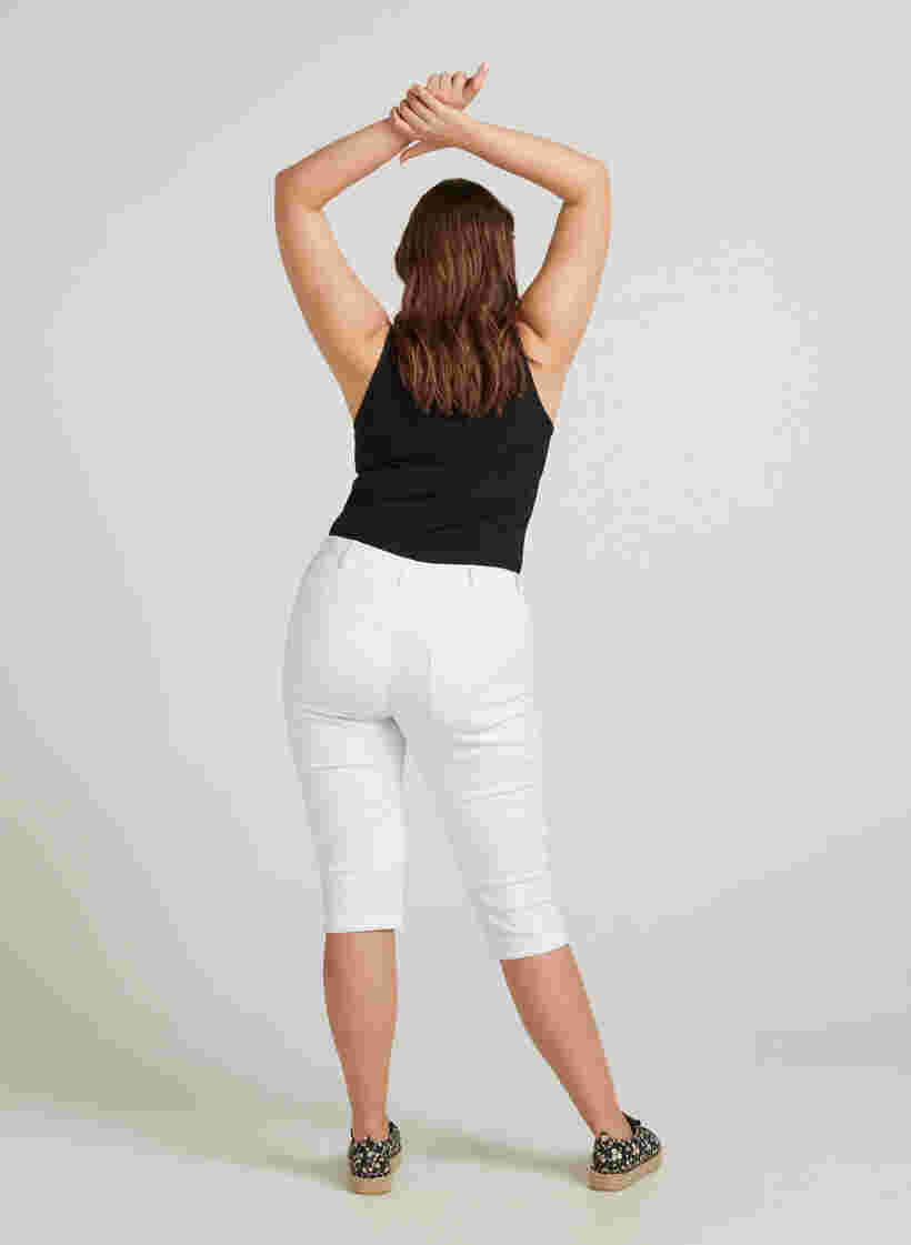 Slim fit Emily capri-jeans, Bright White, Model image number 1