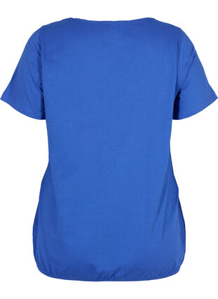 T-shirt i bomull med korta ärmar, Dazzling Blue, Packshot image number 1