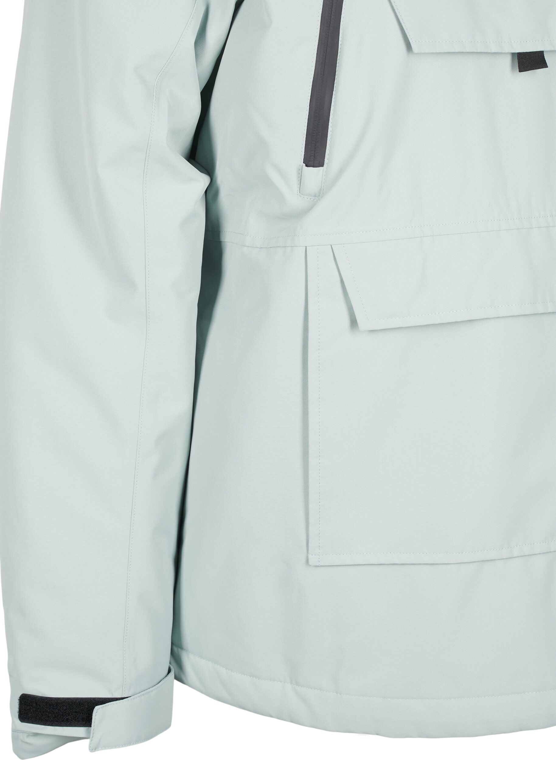 Zizzi Funktionell skidjacka med huva, Gr&ouml;n, Packshot image number 3