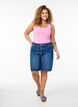 Solid f&auml;rg bas topp i bomull, Rosa, Model image number 1